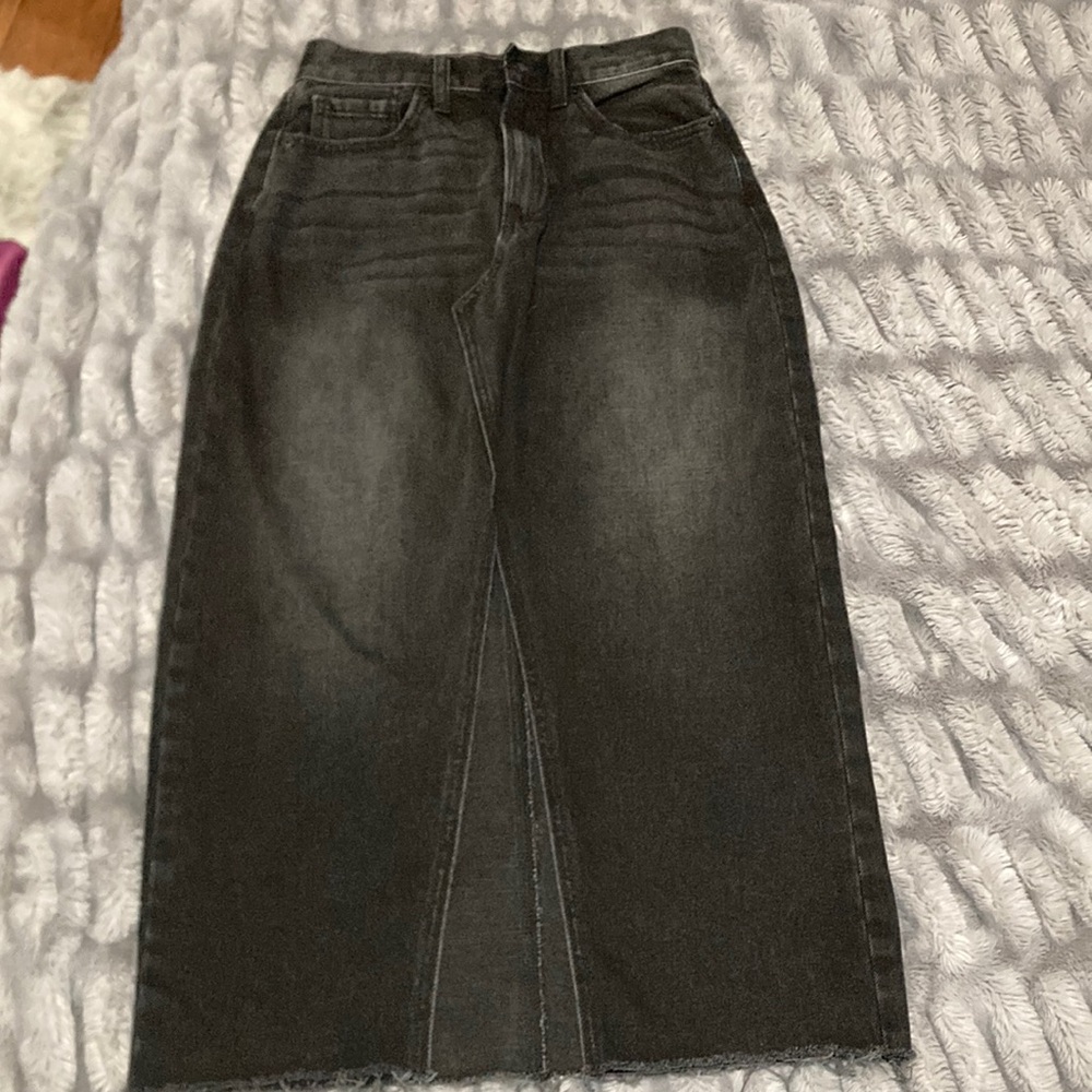 Altar’d State black denim pencil skirt